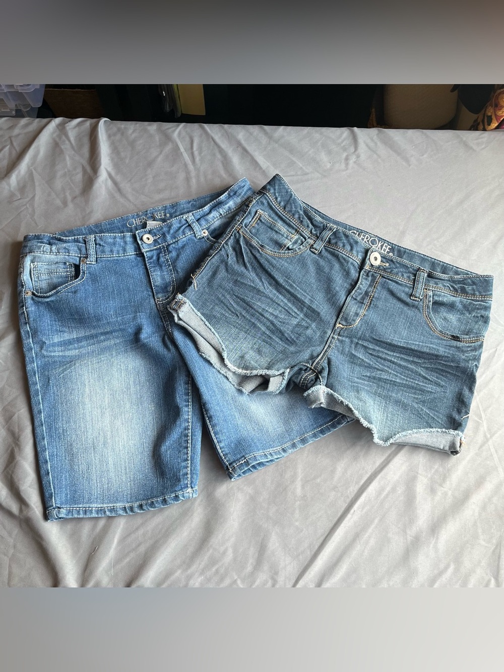 Girls Denim Blue Jean Shorts - Assorted Brands - Size XL (14/16) - Bundle of 2